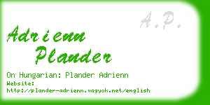 adrienn plander business card